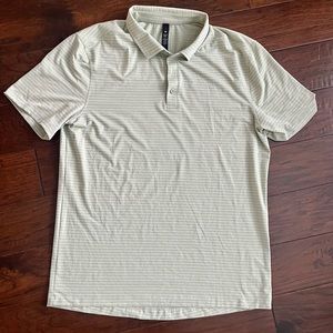 Lululemon Evolution Polo Shirt Mens Large L Short Sleeve Green